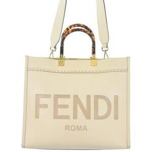 FENDI Sunshine Tortoiseshell 2way Handbag Ivory White